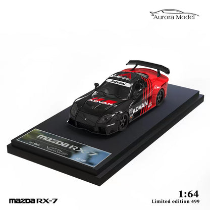 Aurora Model x Time Micro 1/64 RX-7 FD3S Veilside Fortune Modified - Advan