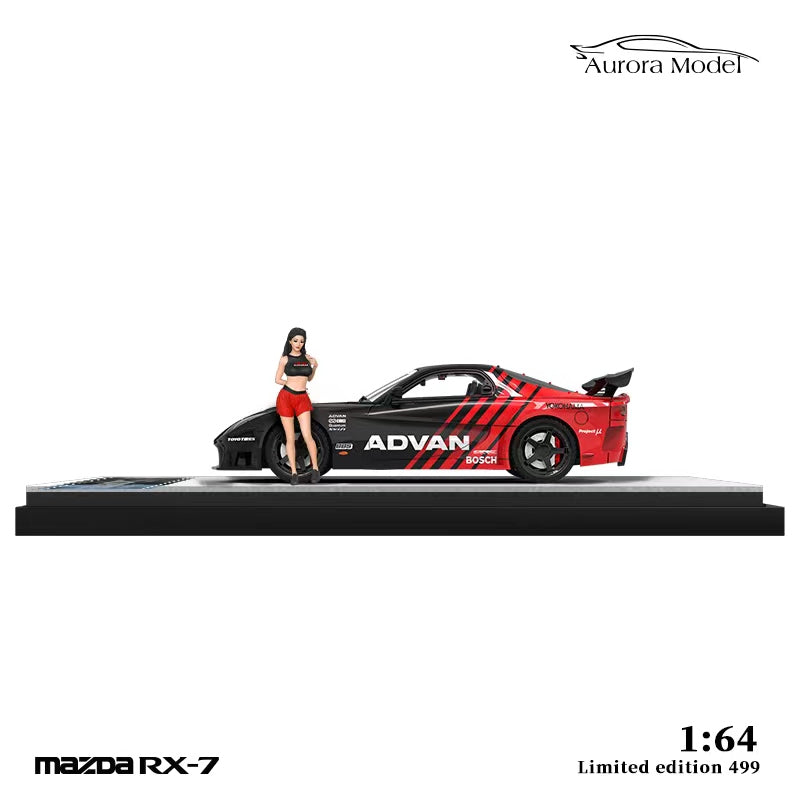 Aurora Model x Time Micro 1/64 RX-7 FD3S Veilside Fortune Modified - Advan