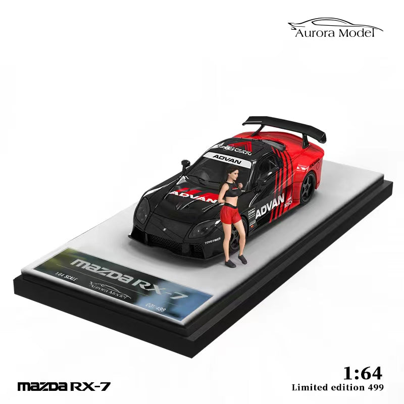 Aurora Model x Time Micro 1/64 RX-7 FD3S Veilside Fortune Modified - Advan