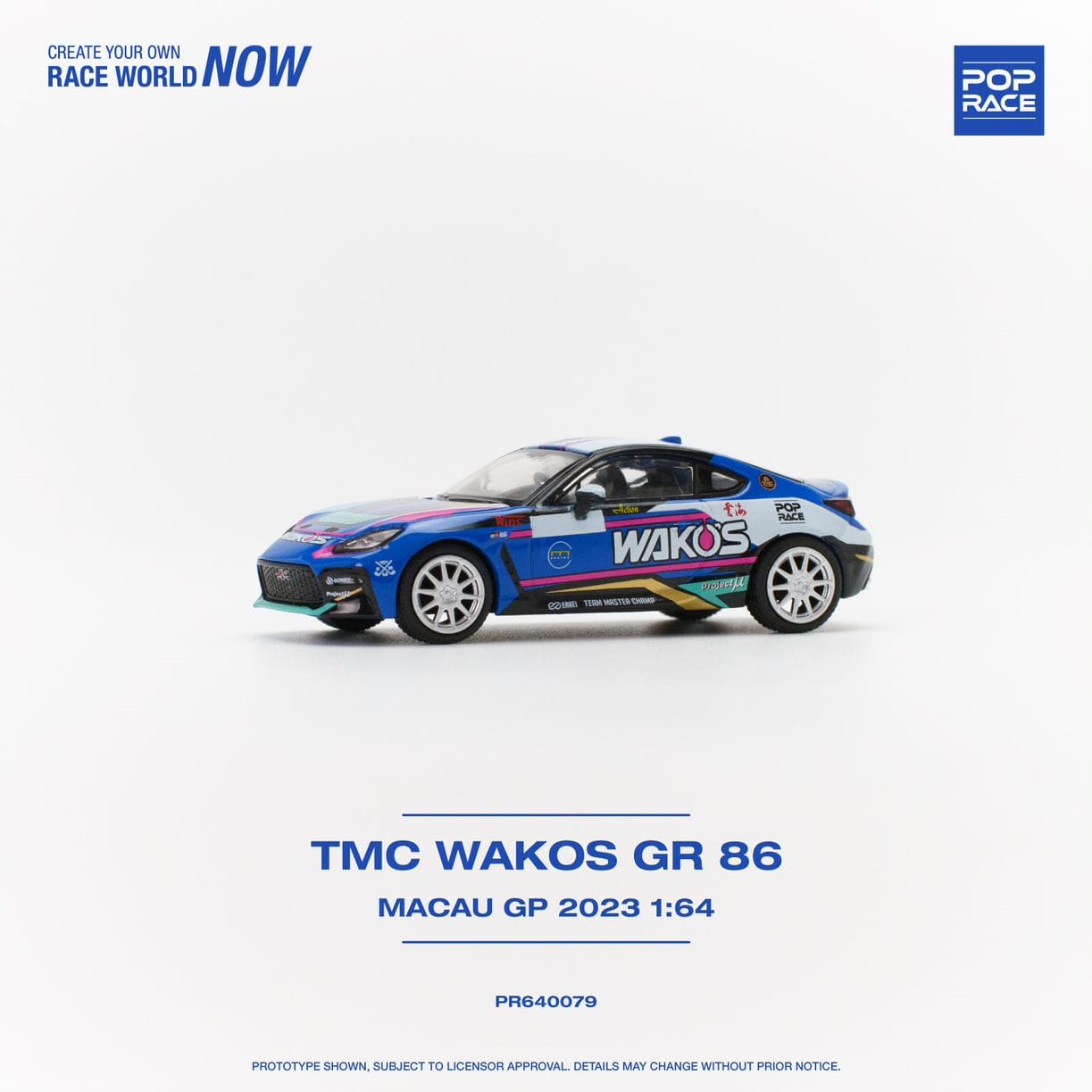 Pop Race 1/64 Toyota GR86 TMC Wakos (Macau GP 2023)