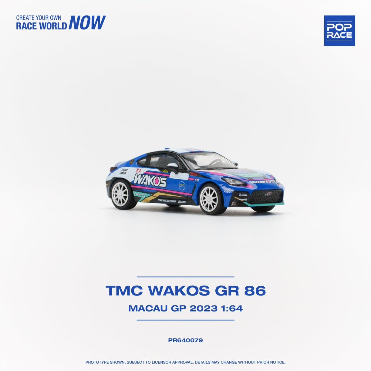 Pop Race 1/64 Toyota GR86 TMC Wakos (Macau GP 2023)