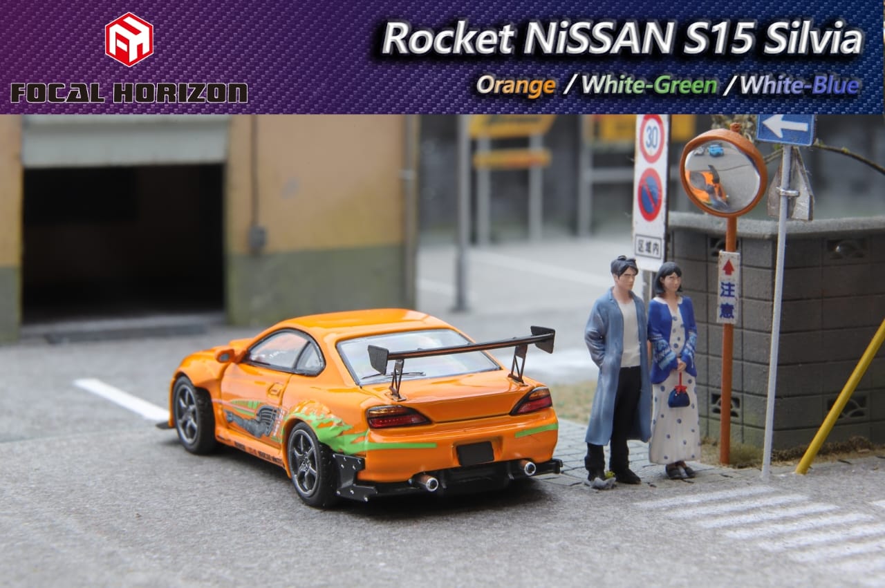 Focal Horizon 1/64 Pandem Rocket Bunny Silvia S15 - FnF Orange