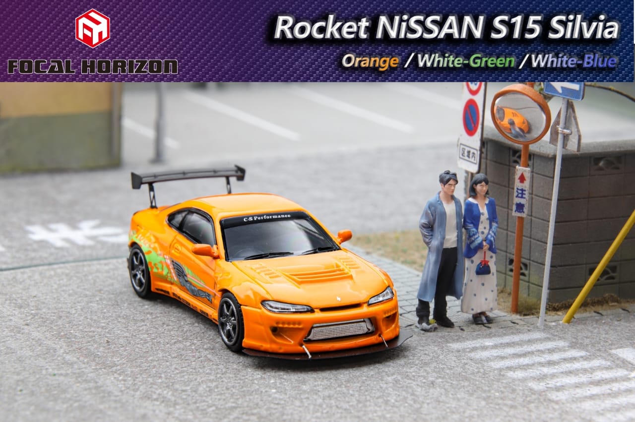 Focal Horizon 1/64 Pandem Rocket Bunny Silvia S15 - FnF Orange