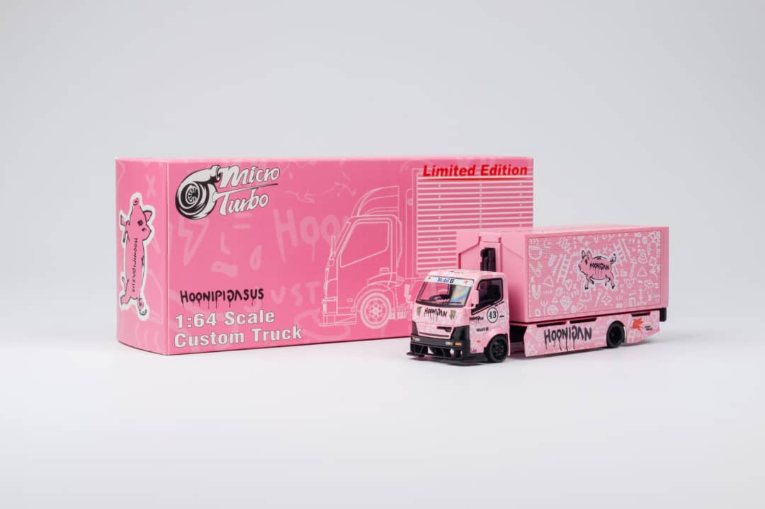 MicroTurbo 1/64 Custom Gull Wing Truck - Hoonipigasus Pink