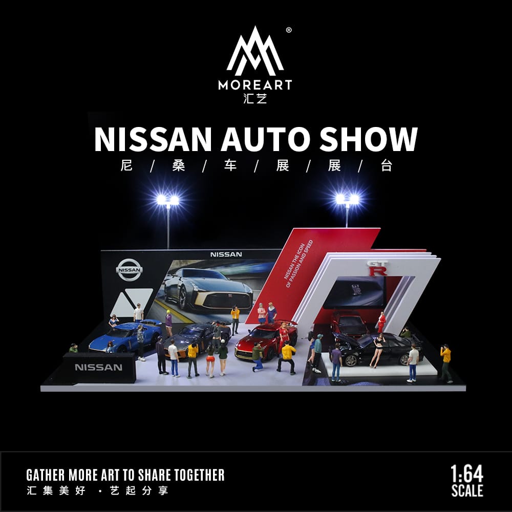 MoreArt 1/64 Auto Show Diorama with LED Light Nissan Livery