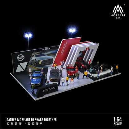 MoreArt 1/64 Auto Show Diorama with LED Light Nissan Livery