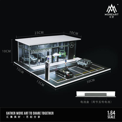 [ETA:  Sep 2024 ] MoreArt 1/64 Auto Show Diorama with LED Light Mercedes-Benz Livery (MO936004)