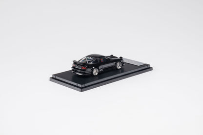 MicroTurbo 1/64 S13 Silvia 180SX Type X Modified - Metallic Black (Retractable-Headlight, Visible Engine)