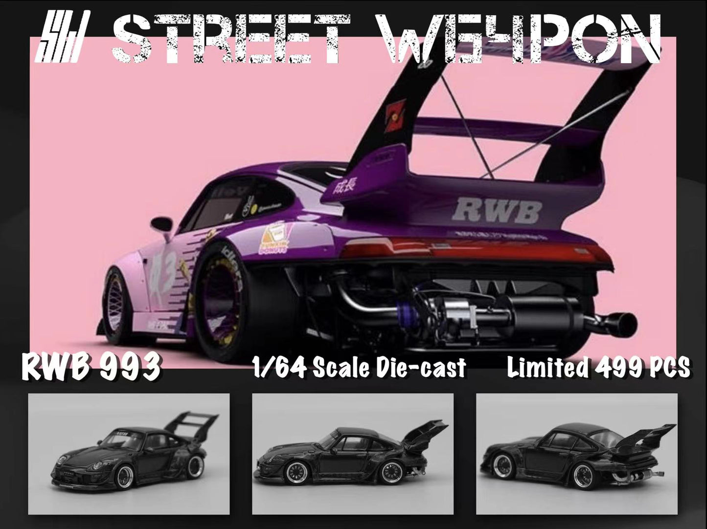 Street Weapon 1/64 993 GT Wing Rauh-Welt Modified