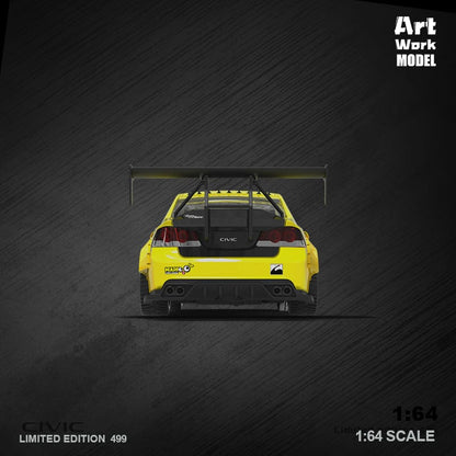 ArtWork Model x Time Micro 1/64 Civic FD2 Track Edition Modified Spoon 95# Cartoon Livery