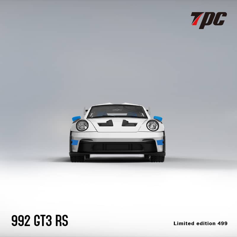 TPC x Time Micro 1/64 992 GT3 RS White (Blue Rims)