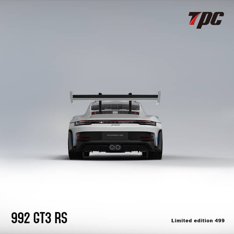 TPC x Time Micro 1/64 992 GT3 RS White (Blue Rims)