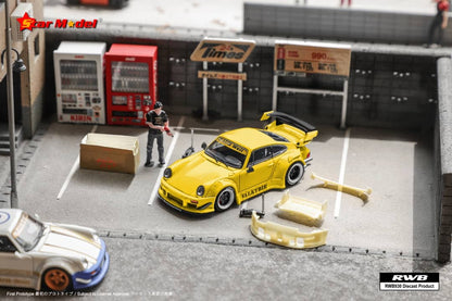 Star Model 1/64 930 GT Wing Rauh-Welt  Modified - Valkyrie Yellow / CoastCycles 667#