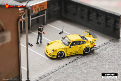 Star Model 1/64 930 GT Wing Rauh-Welt  Modified - Valkyrie Yellow / CoastCycles 667#