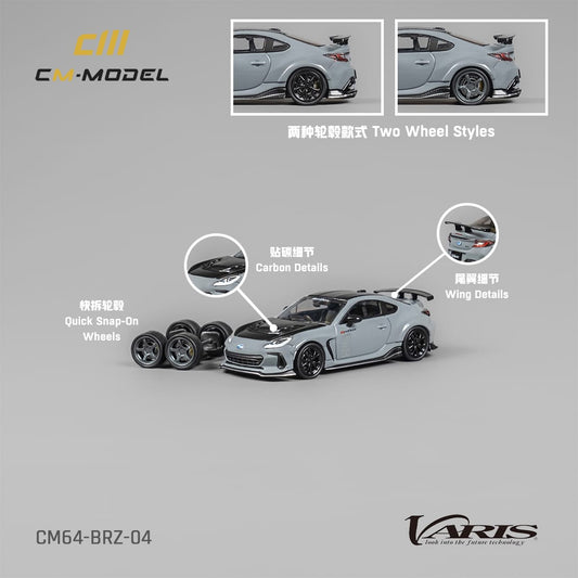 [ETA:  Jan 2025 ] CM Model 1/64 Subaru Varis BRZ Mk2 ZD8 Arising-1 Modified Cement Grey(Carbon-Hood)
