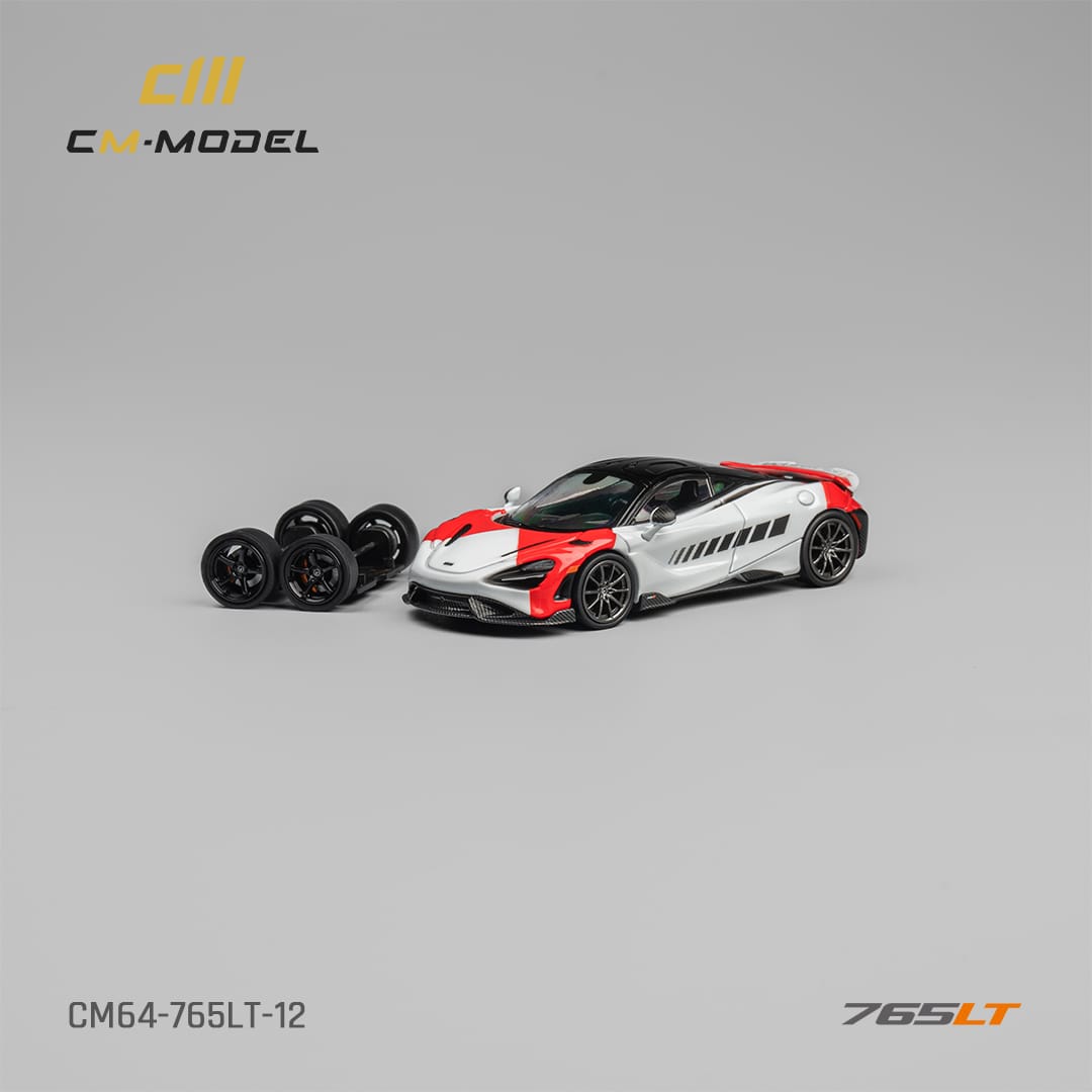 CM Model 1/64 Mclaren 765LT Grey Red Color