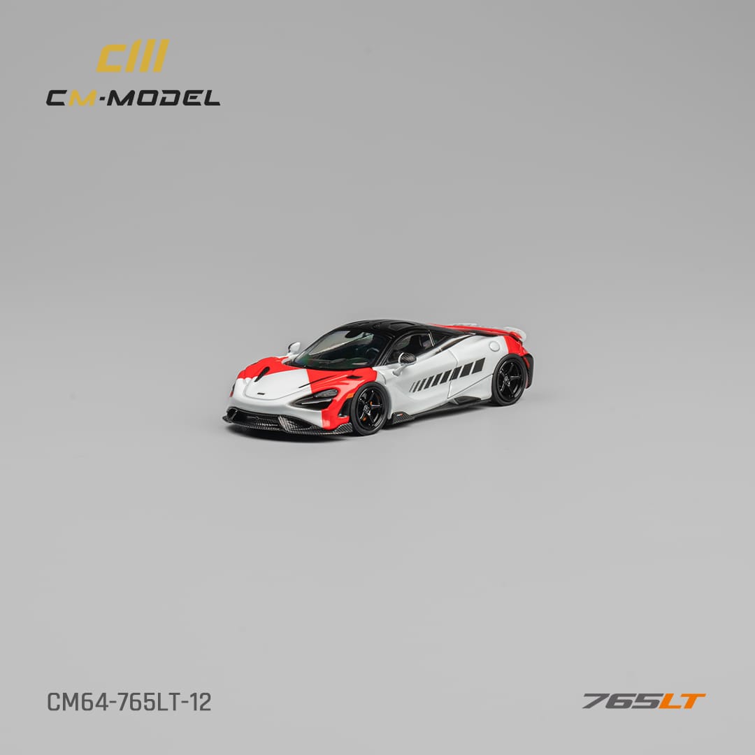 CM Model 1/64 Mclaren 765LT Grey Red Color