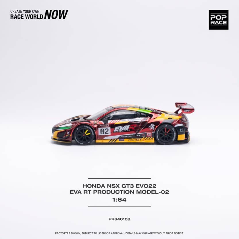 Pop Race 1/64 HONDA NSX GT3 EVO22 EVA RT PRODUCTION MODEL-02