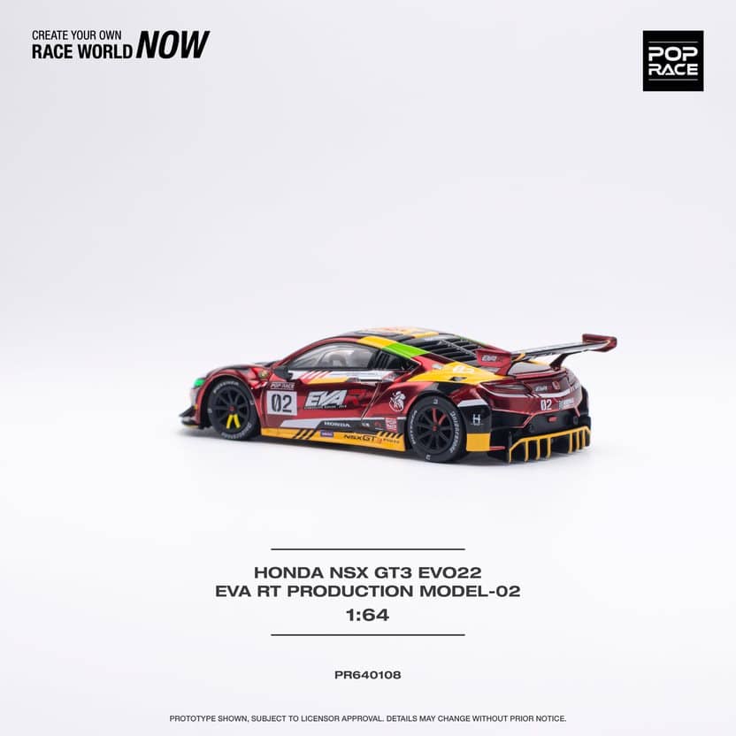 Pop Race 1/64 HONDA NSX GT3 EVO22 EVA RT PRODUCTION MODEL-02