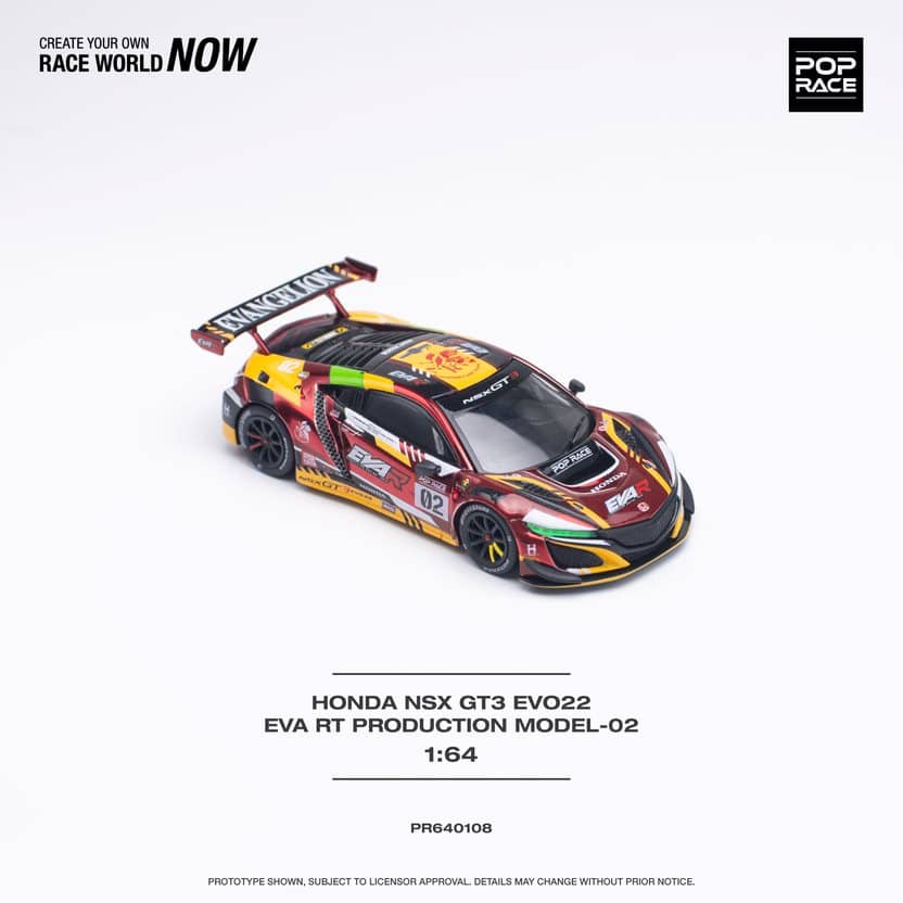 Pop Race 1/64 HONDA NSX GT3 EVO22 EVA RT PRODUCTION MODEL-02