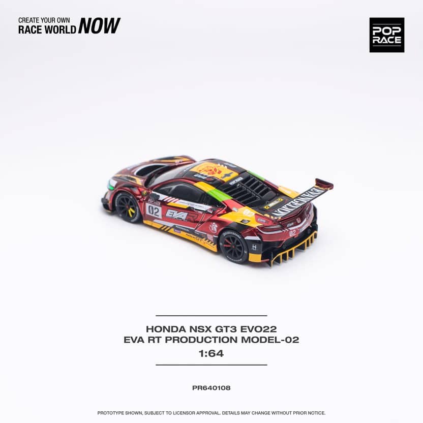 [ETA:  Jan 2025 ] Pop Race 1/64 HONDA NSX GT3 EVO22 EVA RT PRODUCTION MODEL-02