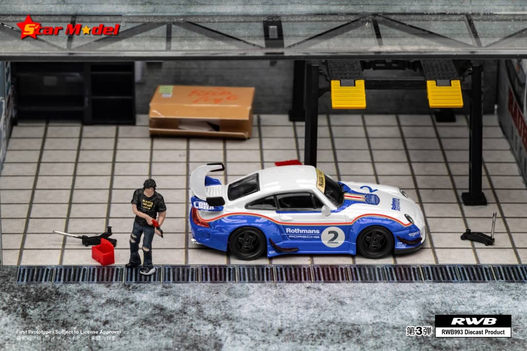 Star Model 1/64 RWB993 GT Wing Rauh-Welt Modified Rothmans LBWK 2 ...