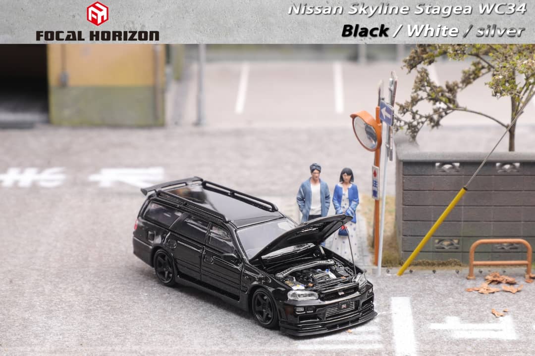 Focal Horizon 1/64 Stagea WC34 Wagon 260RS (Open-Hood, Visible Engine)