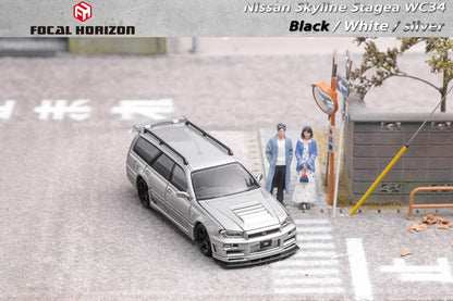 Focal Horizon 1/64 Stagea WC34 Wagon 260RS (Open-Hood, Visible Engine)