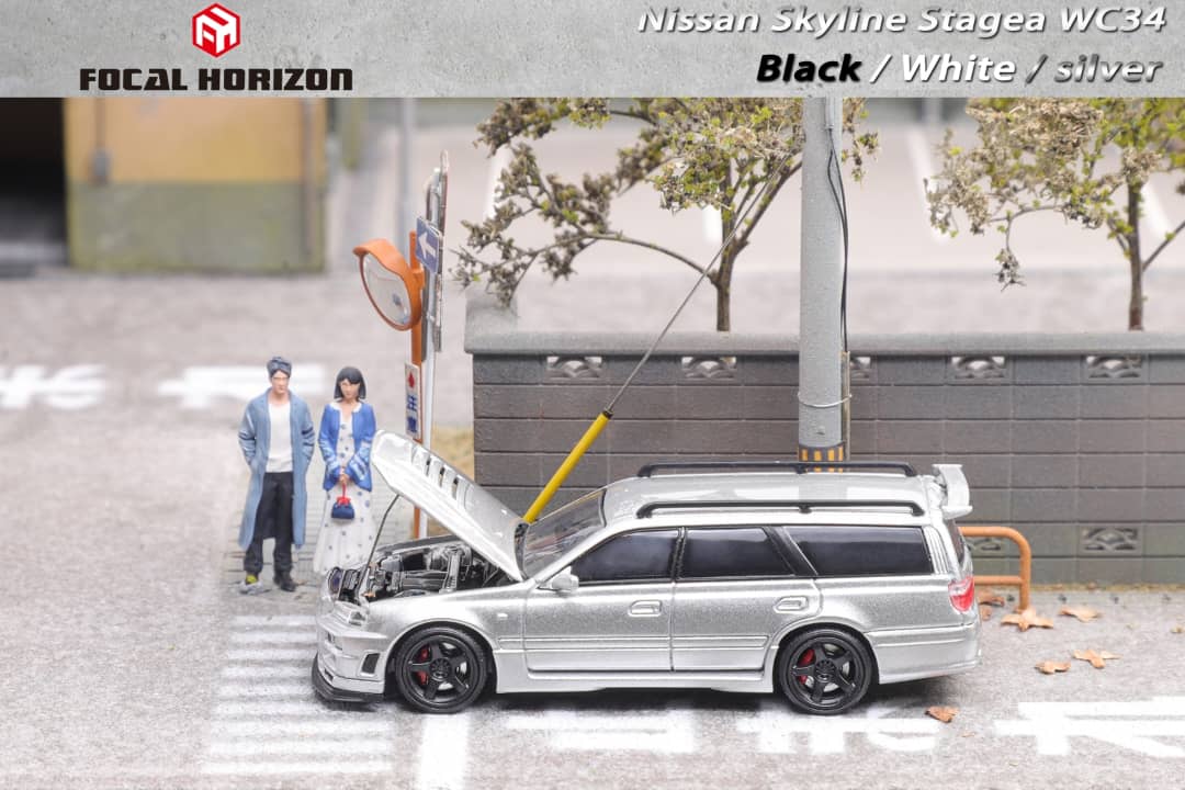 Focal Horizon 1/64 Stagea WC34 Wagon 260RS (Open-Hood, Visible Engine)