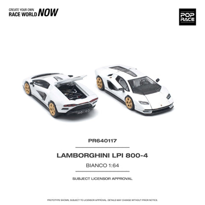 Pop Race 1/64 Countach LPI800-4 White
