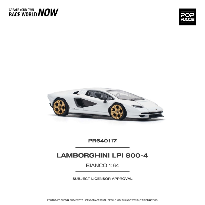 Pop Race 1/64 Countach LPI800-4 White