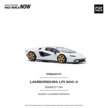 Pop Race 1/64 Countach LPI800-4 White