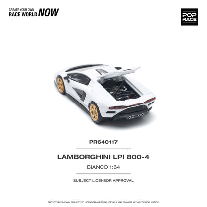 Pop Race 1/64 Countach LPI800-4 White