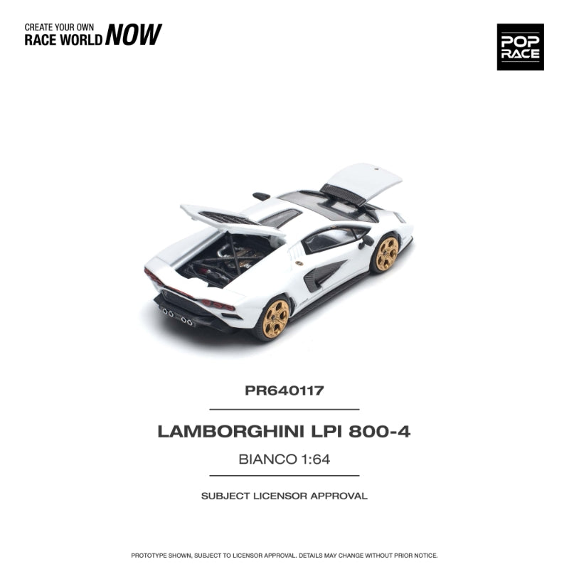 Pop Race 1/64 Countach LPI800-4 White