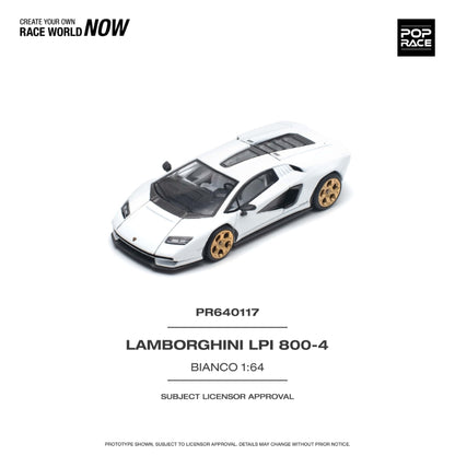 Pop Race 1/64 Countach LPI800-4 White