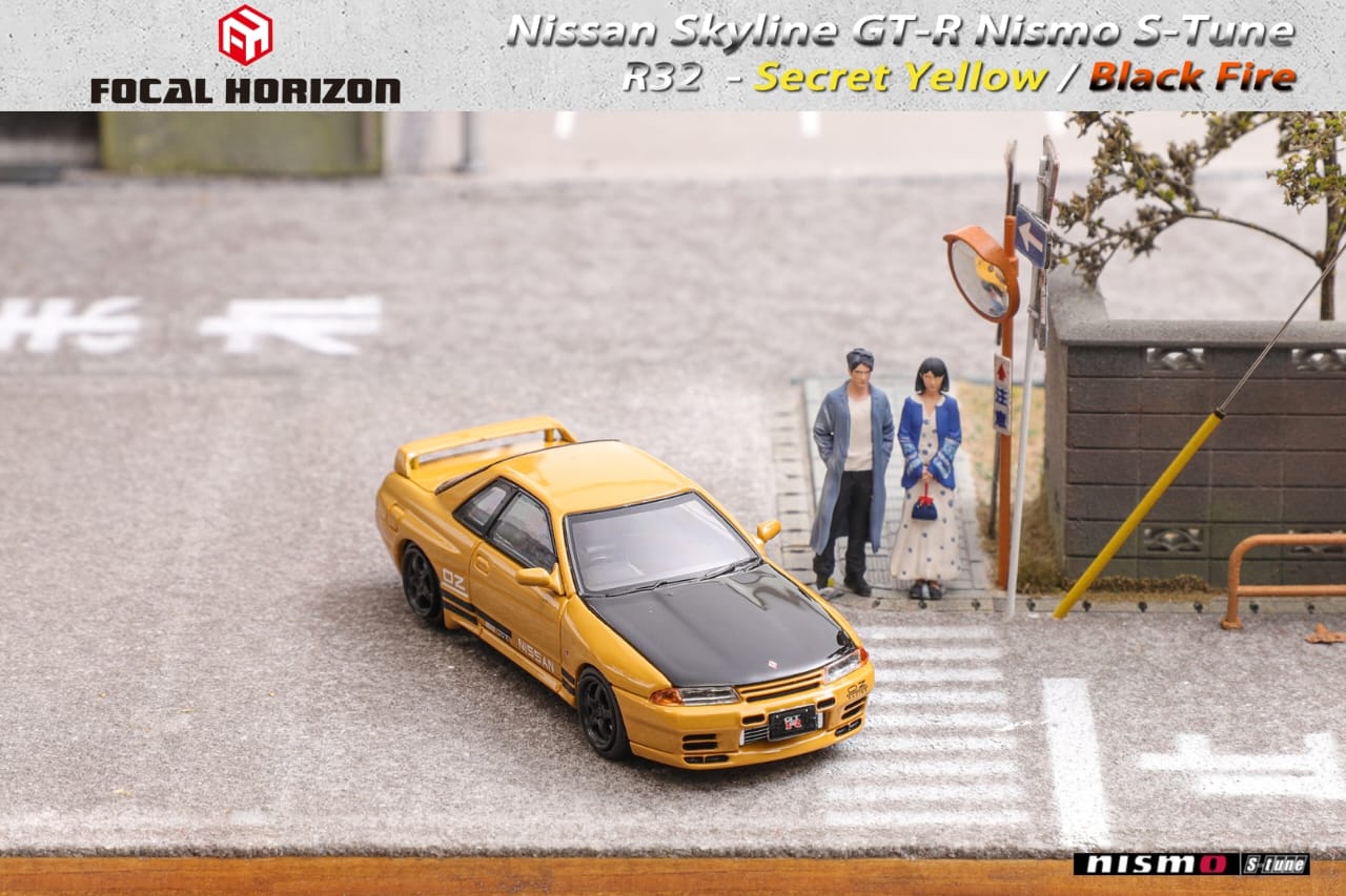 Focal Horizon 1/64 Nismo S-Tune Skyline GT-R R32 - Secret Yellow