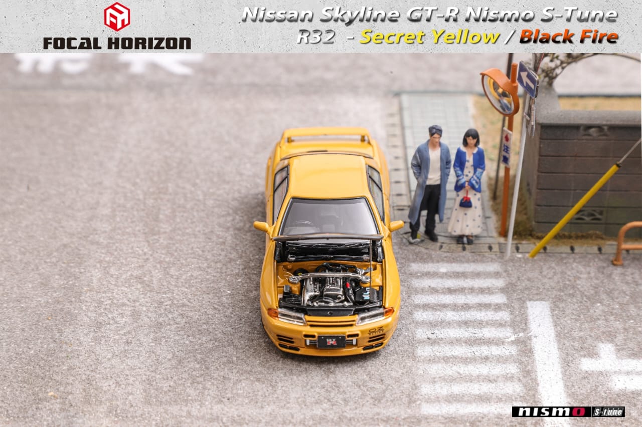 Focal Horizon 1/64 Nismo S-Tune Skyline GT-R R32 - Secret Yellow