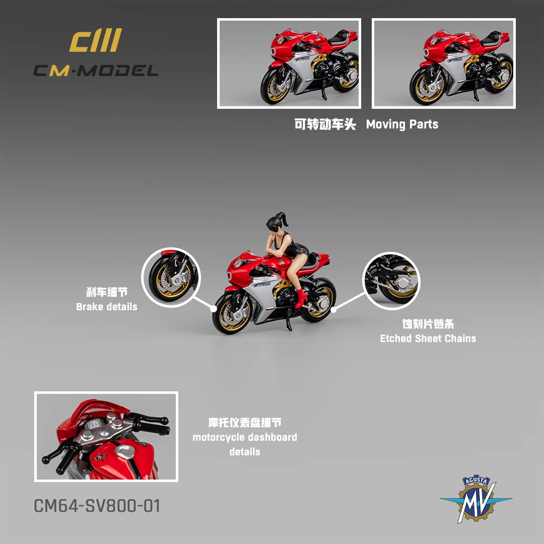 CM Model 1/64 MV Agusta (SV800) Red