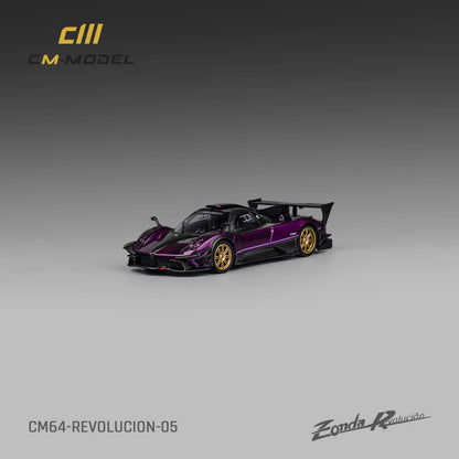 CM Model 1/64 Pagani  Zonda R Evolucion Track Version Purple with Black Carbon