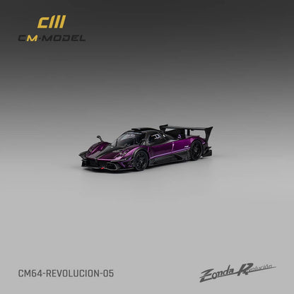 CM Model 1/64 Pagani  Zonda R Evolucion Track Version Purple with Black Carbon