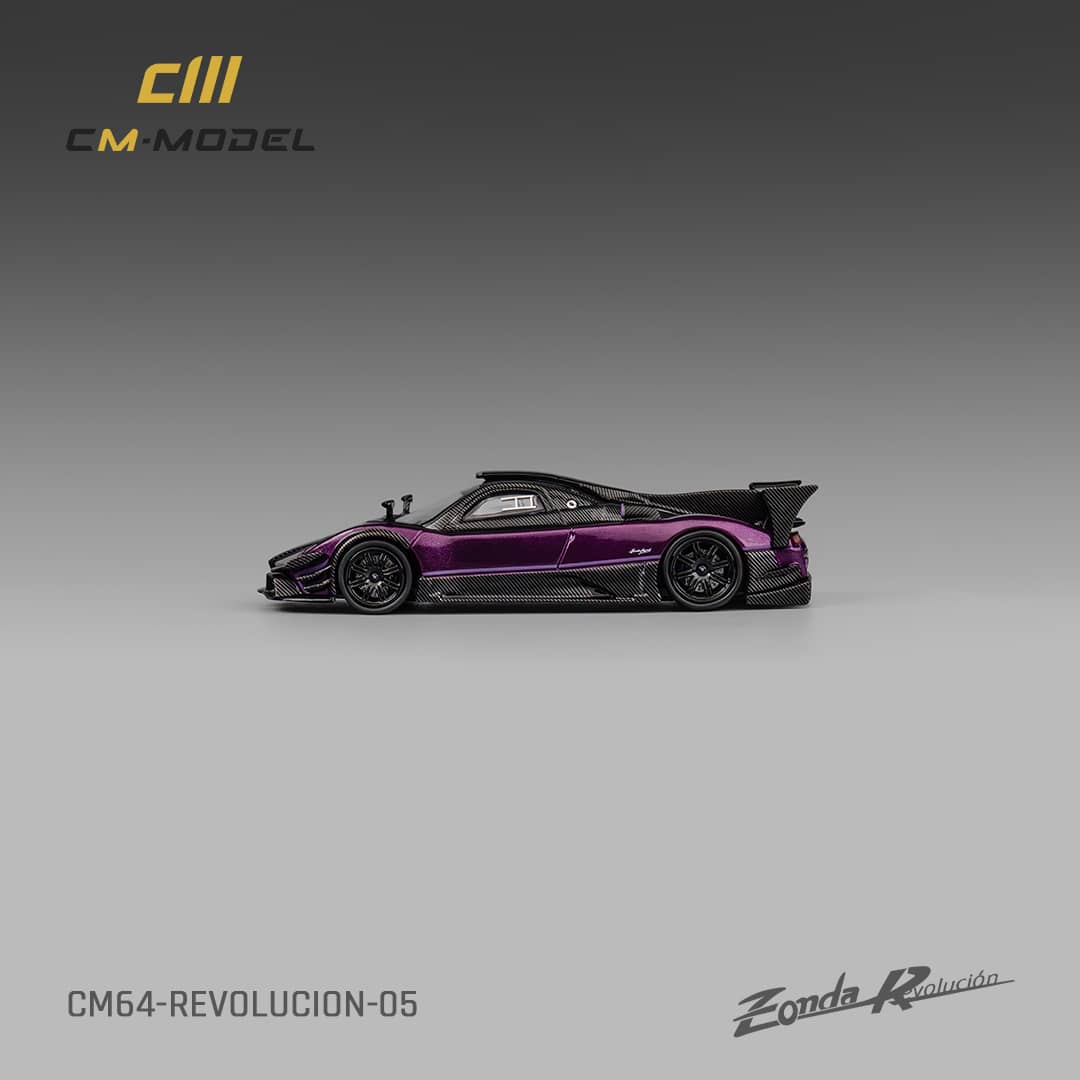 CM Model 1/64 Pagani  Zonda R Evolucion Track Version Purple with Black Carbon