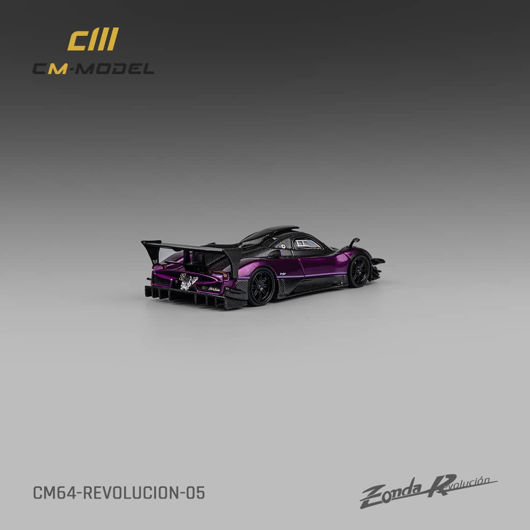 CM Model 1/64 Pagani  Zonda R Evolucion Track Version Purple with Black Carbon