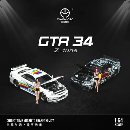 Time Micro 1/64 Skyline GT-R R34 Nismo Z-Tune - Apple 89# Livery