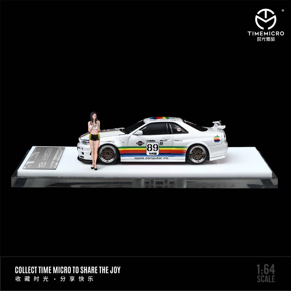 Time Micro 1/64 Skyline GT-R R34 Nismo Z-Tune - Apple 89# Livery