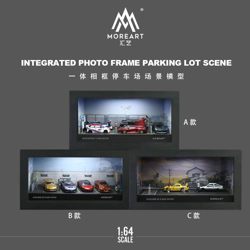 [ETA:  Feb 2025 ] MoreArt 1/64 One-Piece Frame Diorama Parking Lot Theme with LED Light