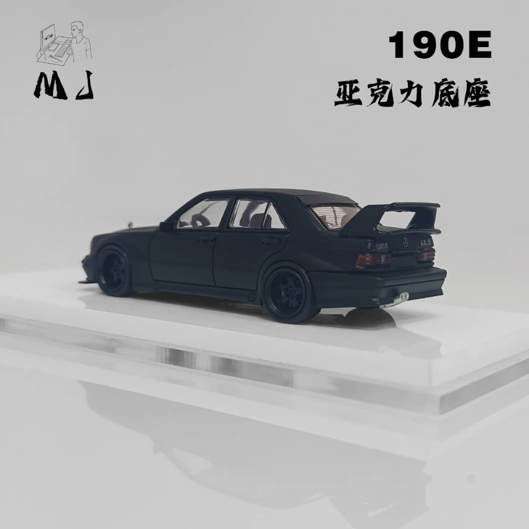 MJ Model x League Model 1/64 190E W201 2.5-16 Evo Matte Black