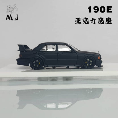 MJ Model x League Model 1/64 190E W201 2.5-16 Evo Matte Black