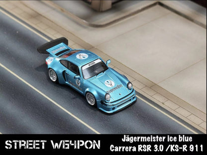 Street Weapon 1/64 911 SC 3.0 KS-R (Khyzyl / Flat56) Jagermeister Ice Blue