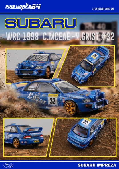 Fine Works 1/64 Impreza WRC Blue Edgar 32#