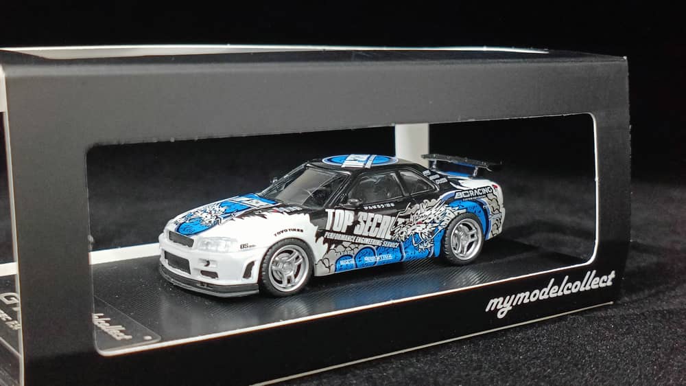 [ETA:  Feb 2025 ] Model Collect 1/64 Skyline GT-R Mk5 R34 V-SPEC-II Top Secret Livery